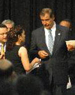 Elvira Arellano With Her Friend President Vicente Fox