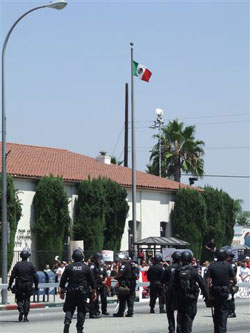 Mexican Flag Over Post Office