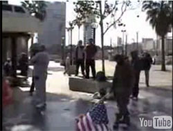 Illegal Alien Drags American Flag on the Ground