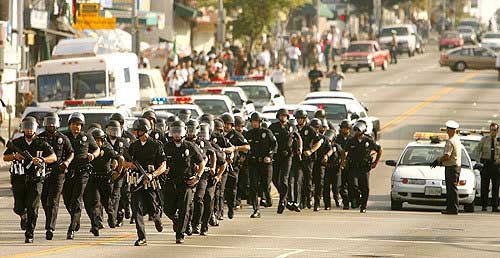 Riot Police In LA