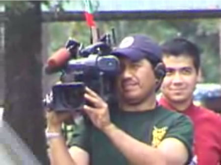 Traitorous NBC Cameraman With Mexican Flag