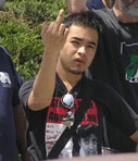 Illegal Alien Giving The Finger