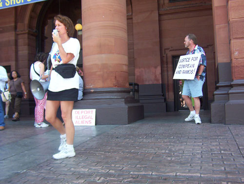 Ruth on the bullhorn