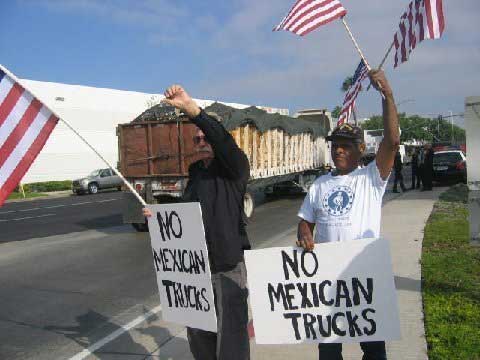 Raymond Herrera Protest Mexican Truck