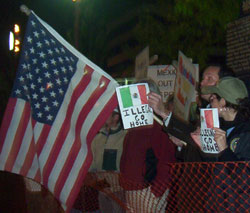 Wilkes-Barre Vicente Fox Protest American Flag