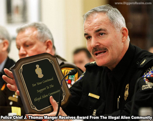 Police Chief Manger Receives Award from the Illegal Alien Community