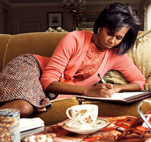 Vogue Michelle Obama Couch