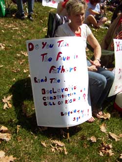 Washington Crossing Tea Party Sign