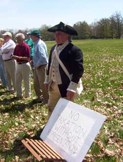 George Washington at Washington Crossing Tea Party