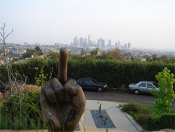 Dov Charney Sculpture Gives Finger To LA