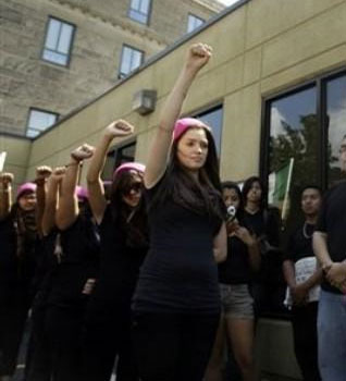 Latina Racists Pump Fist